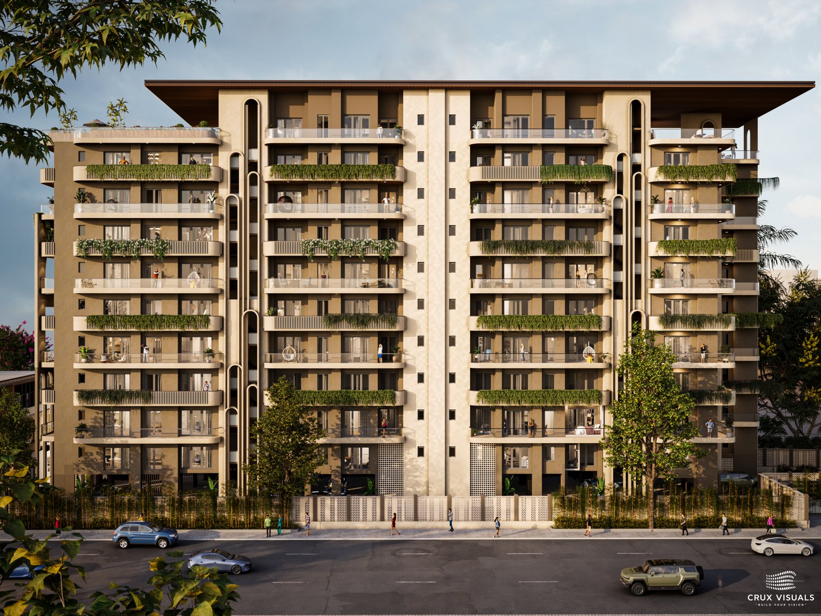 Apartment building exterior